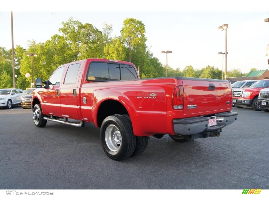 2007 F350 Super Duty Lariat Crew Cab 4x4 Dually - Red / Tan photo #44