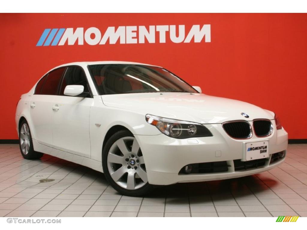 2006 5 Series 530i Sedan - Alpine White / Black photo #1