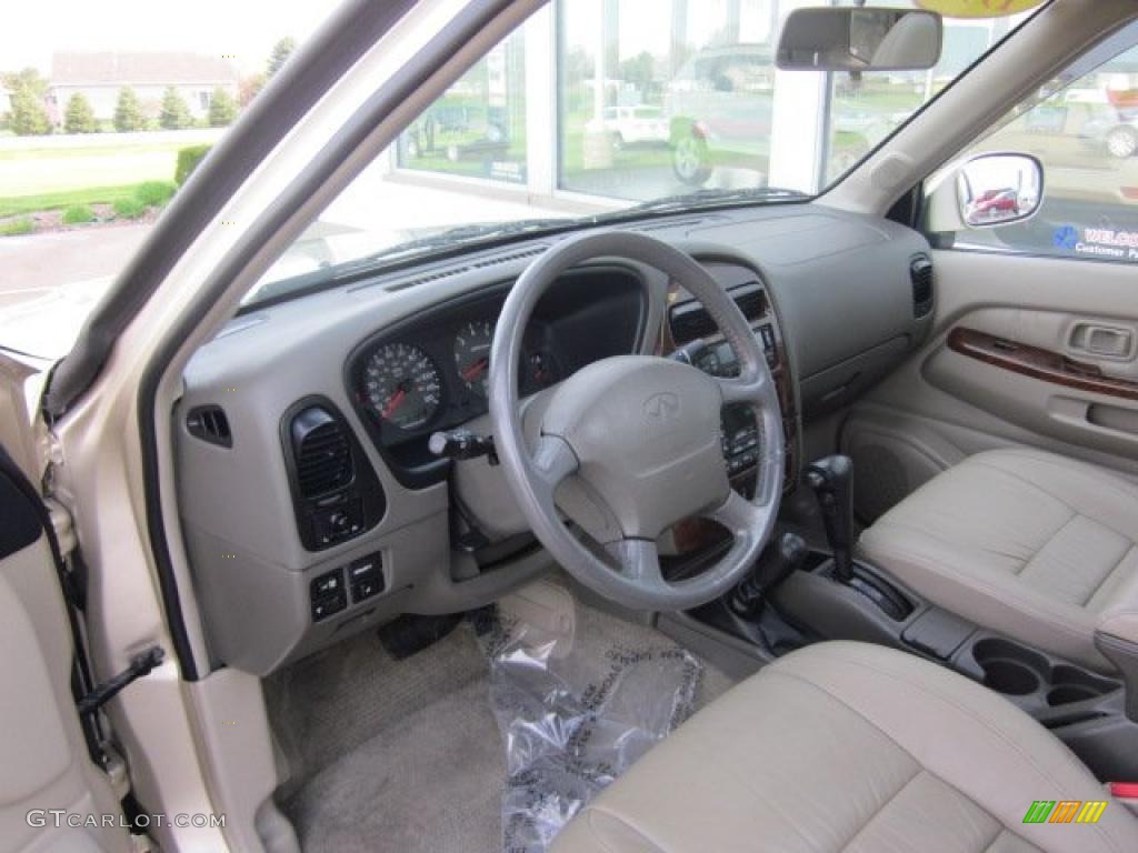 1998 Infiniti QX4 4x4 Stone Beige Dashboard Photo #48490732