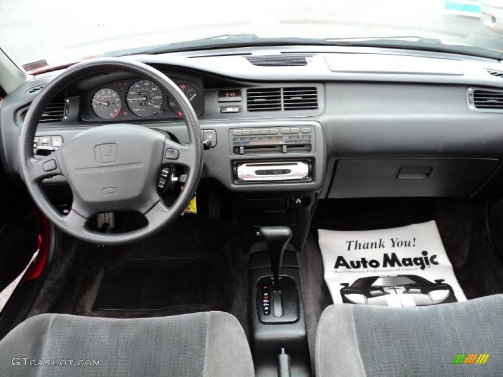 1995 Honda Civic EX Coupe Black Dashboard Photo #48490906