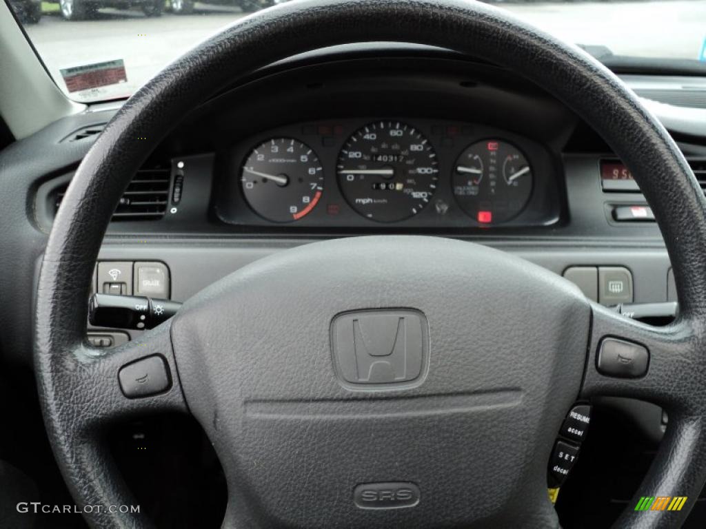 1995 Honda Civic EX Coupe Black Steering Wheel Photo #48490990