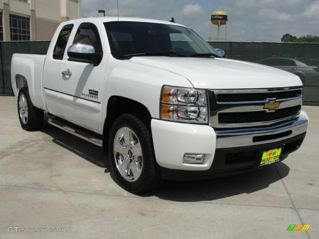 2009 Silverado 1500 LT Texas Edition Extended Cab - Summit White / Ebony photo #1