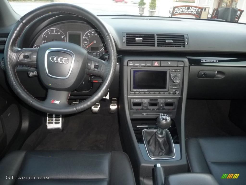 2008 Audi A4 2.0T quattro S-Line Sedan Black Dashboard Photo #48491983