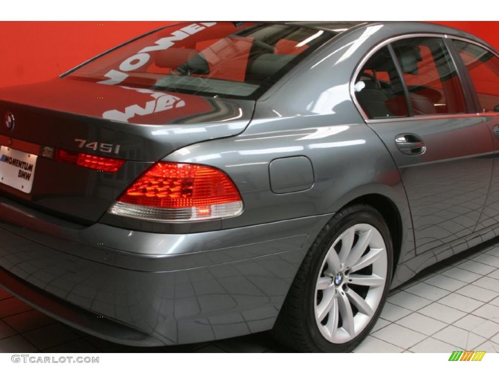 2002 7 Series 745i Sedan - Titanium Grey Metallic / Flannel Grey photo #14