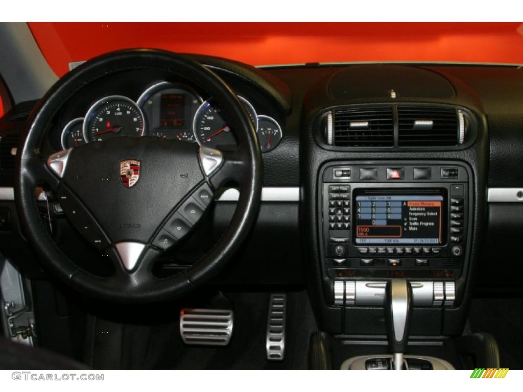 2004 Porsche Cayenne S Black Steering Wheel Photo #48493384