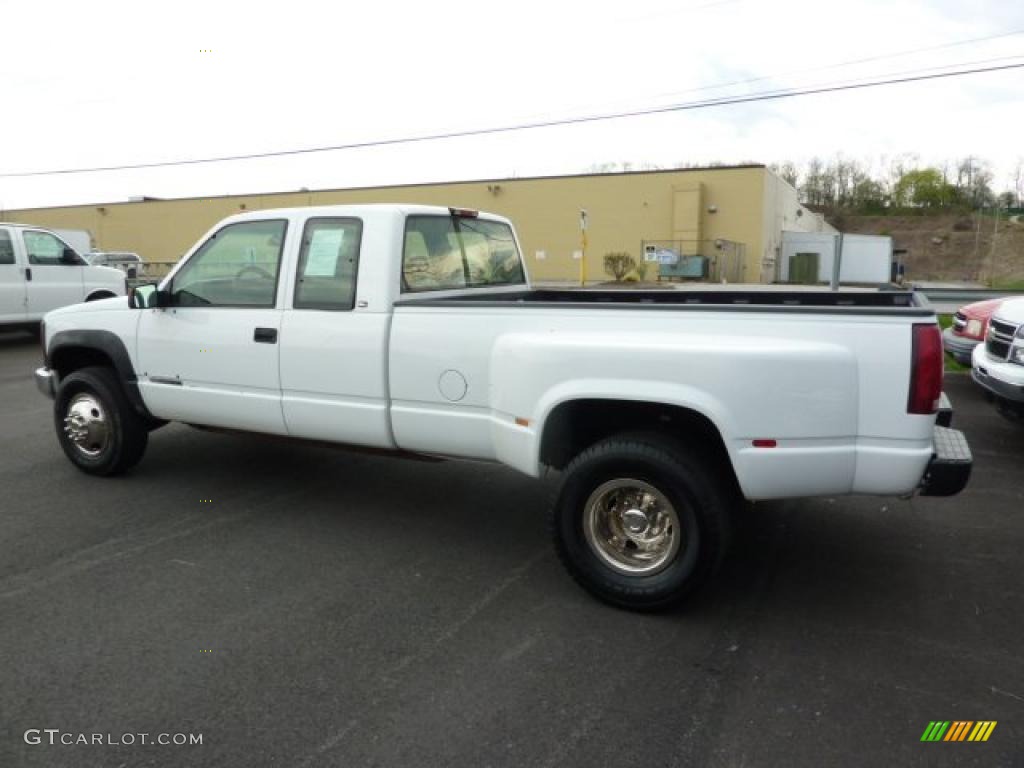 1998 Sierra 3500 SL Extended Cab 4x4 Dually - Olympic White / Neutral photo #4