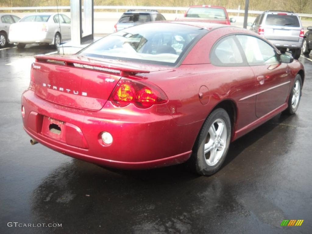 2003 Stratus SXT Coupe - Inferno Red Pearl / Dark Taupe/Medium Taupe photo #5