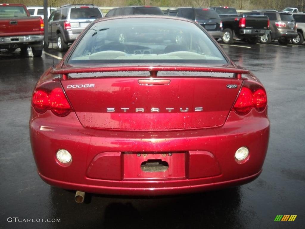 2003 Stratus SXT Coupe - Inferno Red Pearl / Dark Taupe/Medium Taupe photo #6