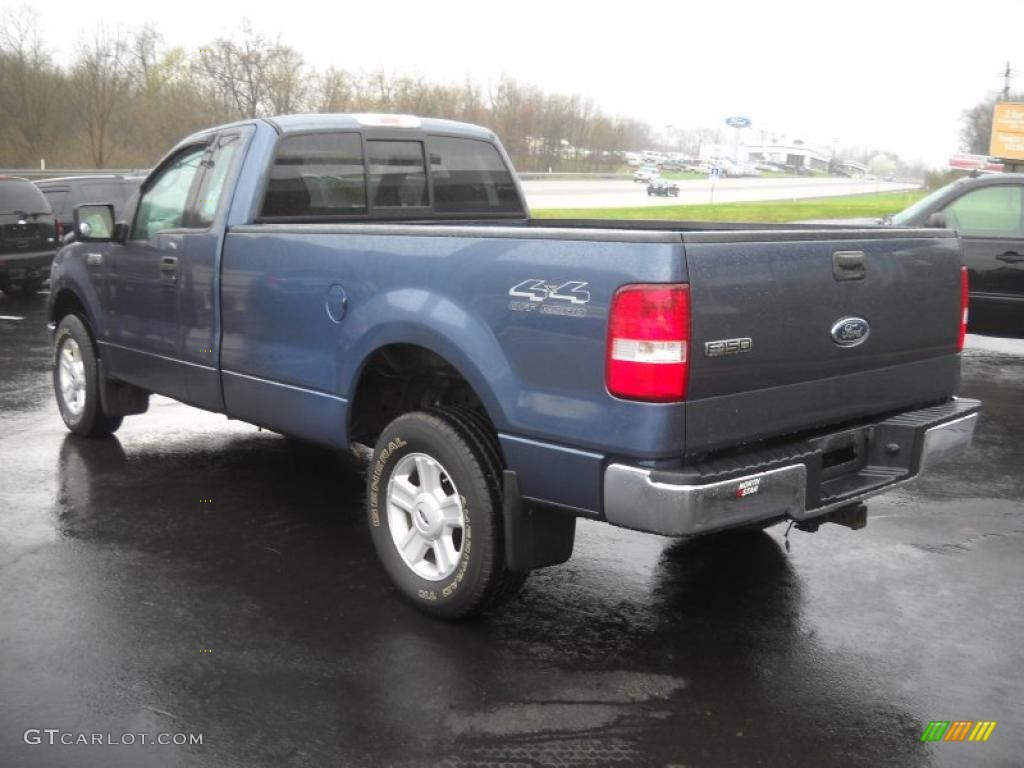 2004 F150 XLT Regular Cab 4x4 - Medium Wedgewood Blue Metallic / Medium/Dark Flint photo #5