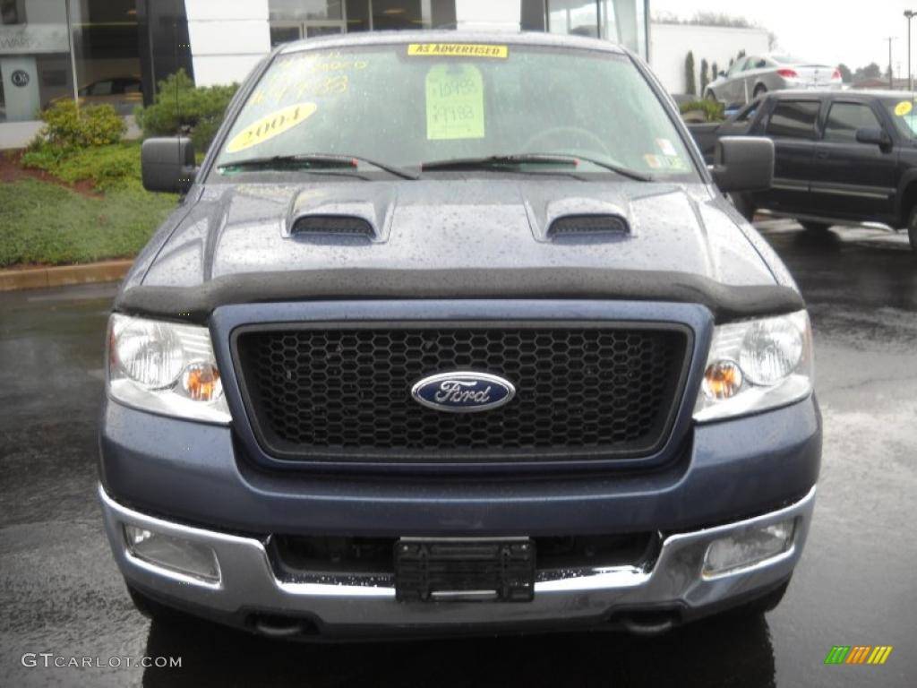 2004 F150 XLT Regular Cab 4x4 - Medium Wedgewood Blue Metallic / Medium/Dark Flint photo #10