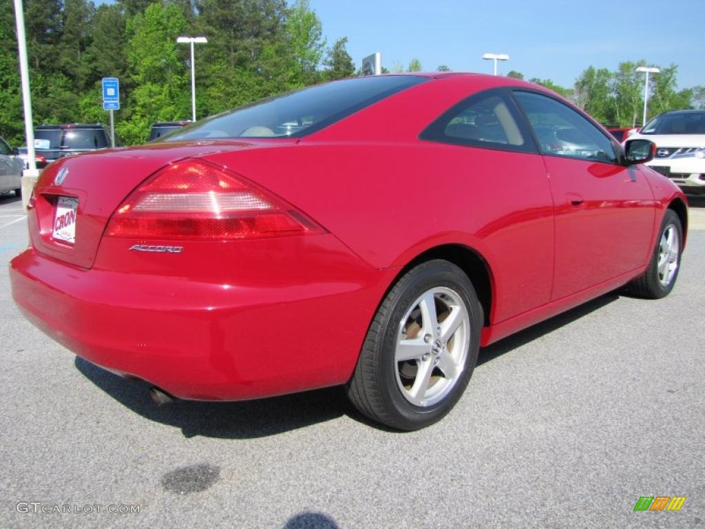 2003 Accord EX-L Coupe - San Marino Red / Ivory photo #5