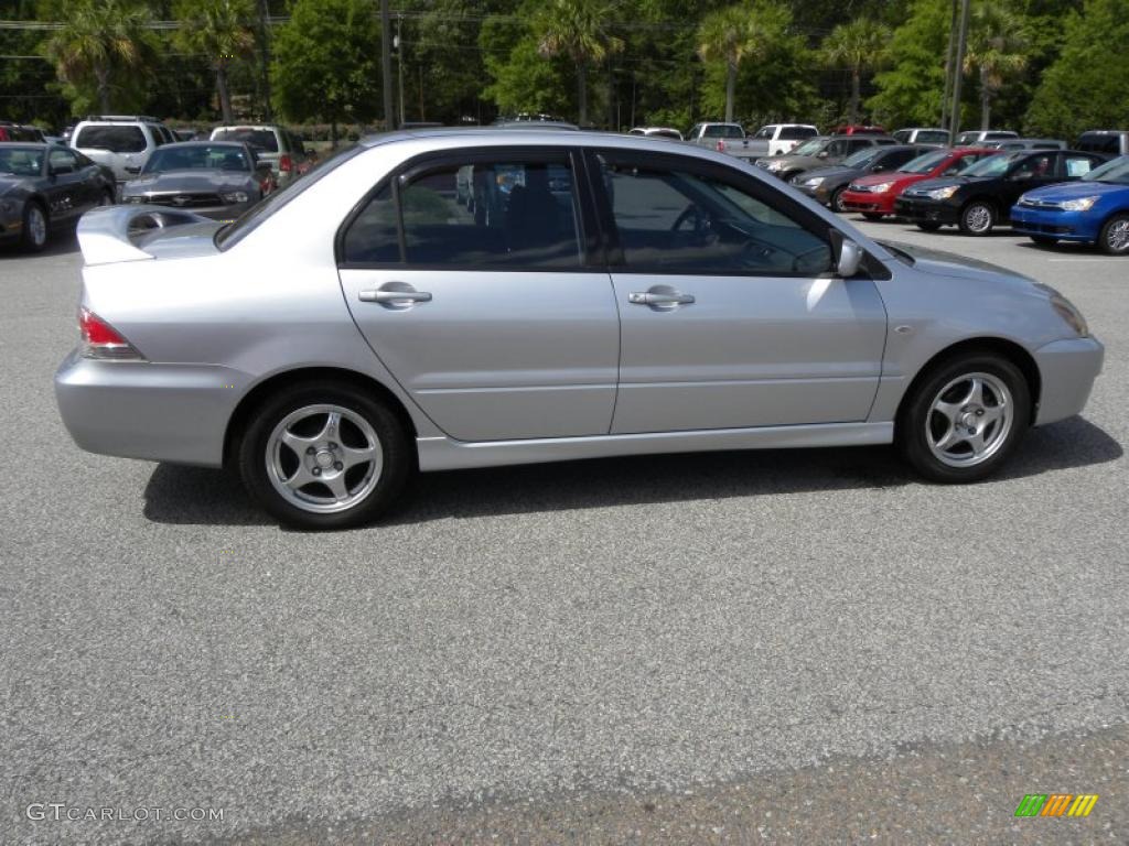 2004 Lancer OZ Rally - Cool Silver Metallic / Black photo #13