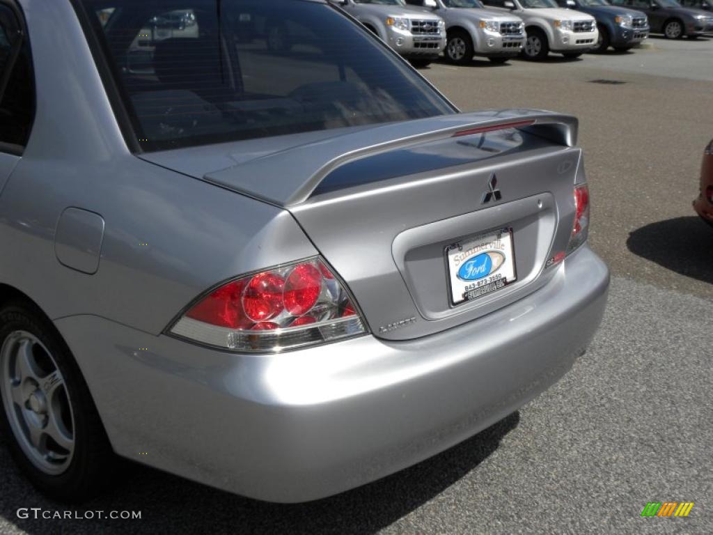 2004 Lancer OZ Rally - Cool Silver Metallic / Black photo #18