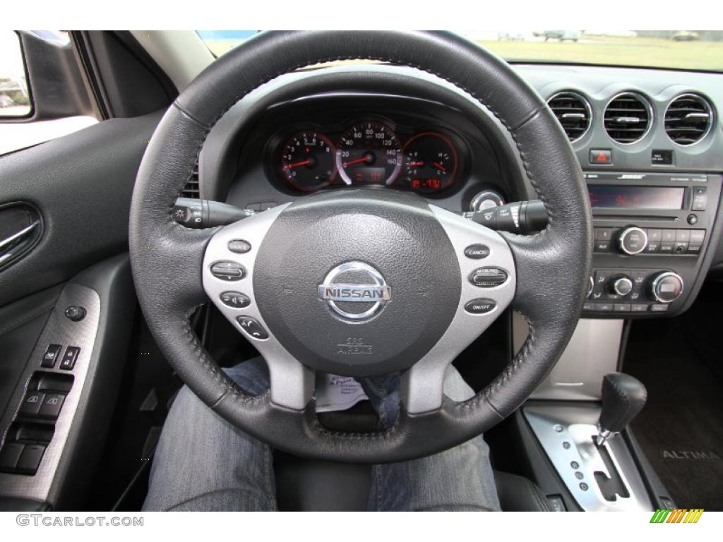 2008 Nissan Altima 2.5 S Charcoal Steering Wheel Photo #48499684