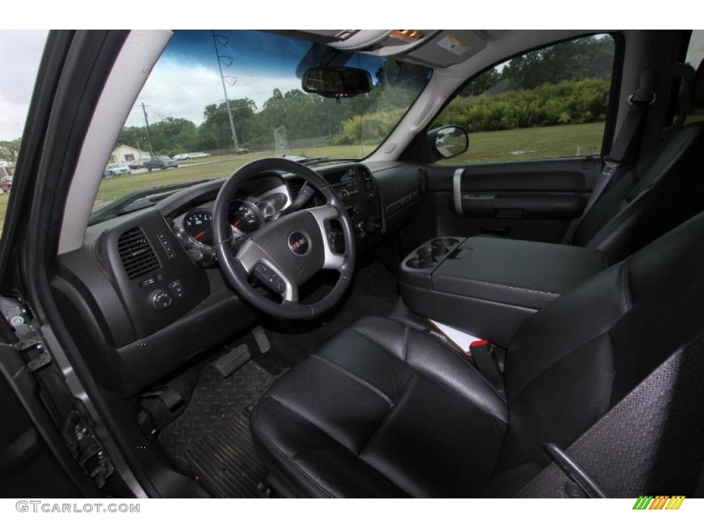 Ebony Interior 2009 GMC Sierra 1500 SLE Crew Cab Photo #48499918