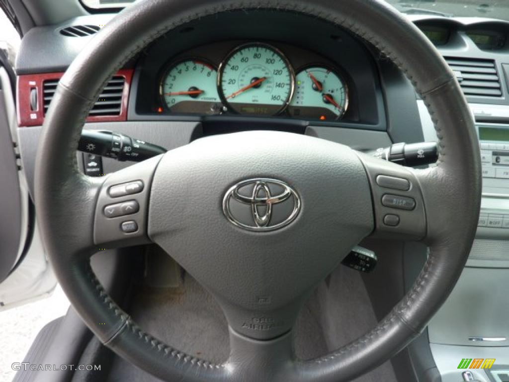 2005 Toyota Solara SLE V6 Coupe Dark Stone Steering Wheel Photo #48500836