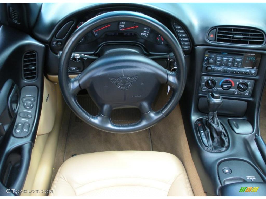 2000 Chevrolet Corvette Coupe Light Oak Steering Wheel Photo #48504024