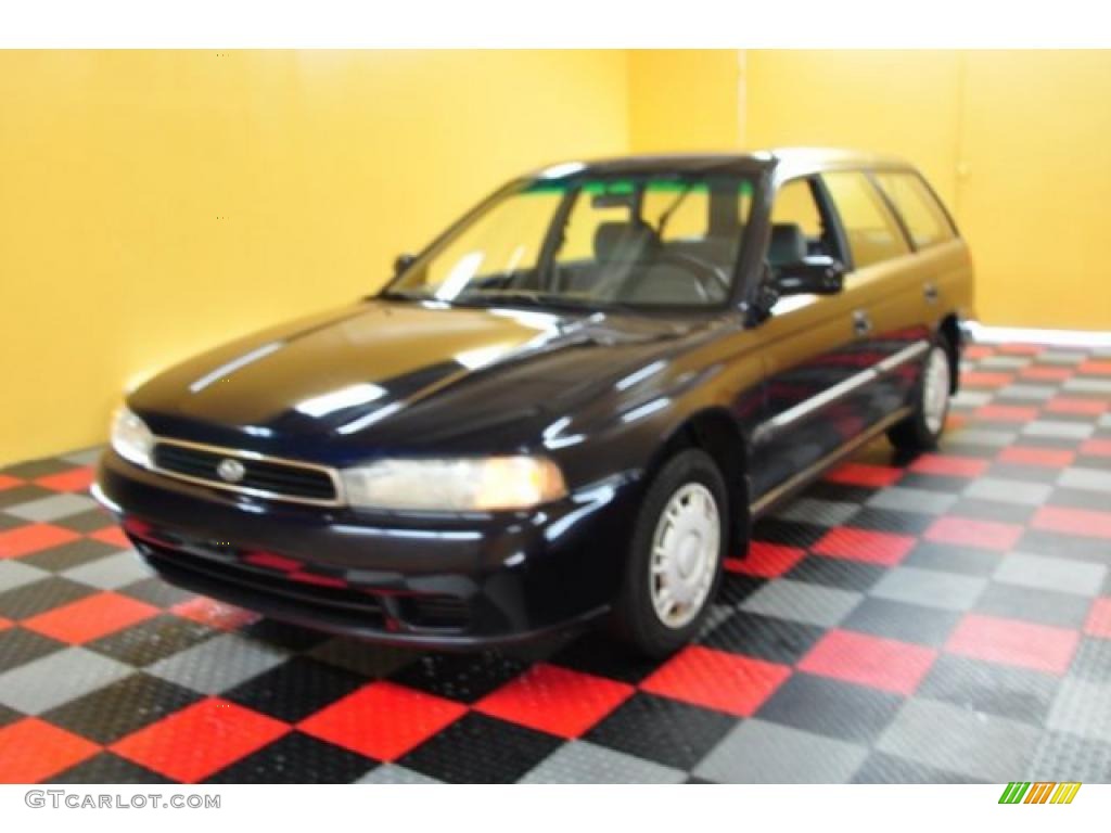 1997 Legacy L Wagon - Deep Sapphire Pearl / Black photo #2