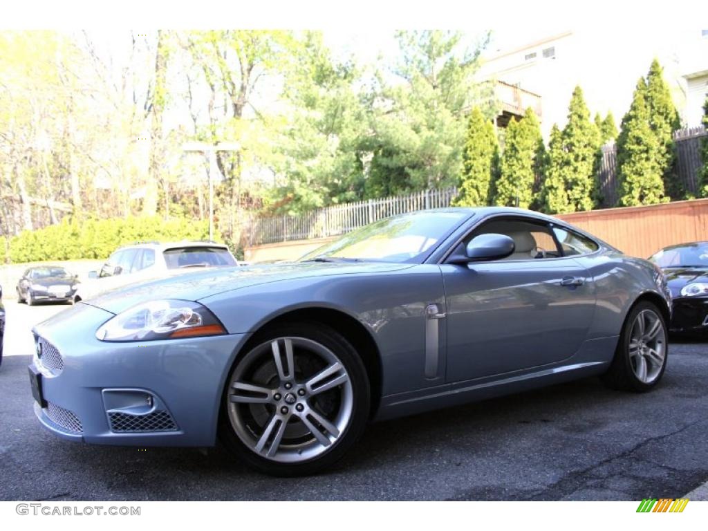 2007 XK XKR Coupe - Frost Blue Metallic / Ivory/Slate photo #1