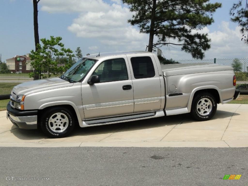 2004 Silverado 1500 LT Extended Cab - Silver Birch Metallic / Medium Gray photo #8