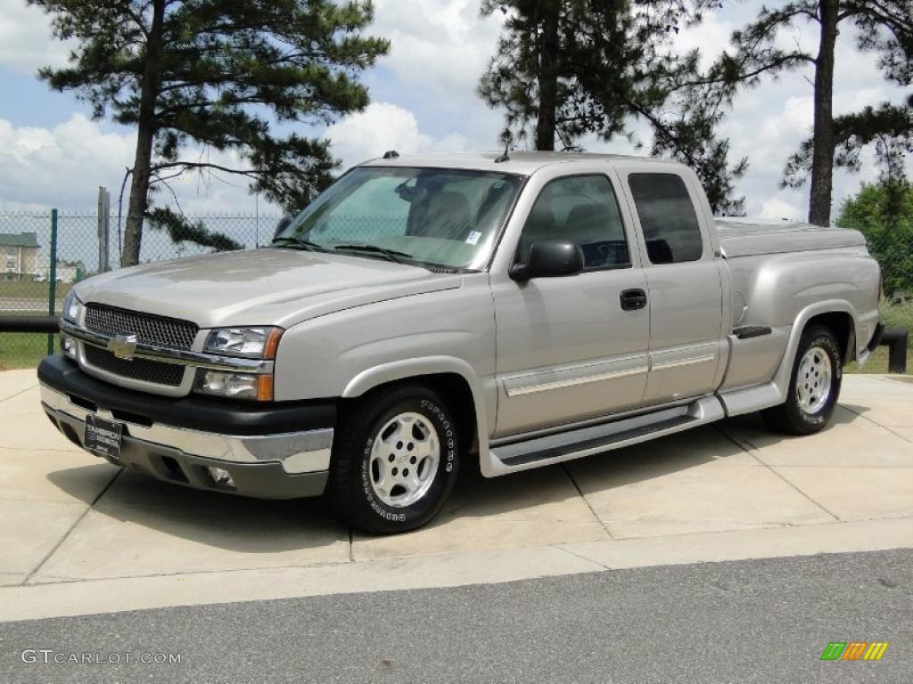 2004 Silverado 1500 LT Extended Cab - Silver Birch Metallic / Medium Gray photo #10