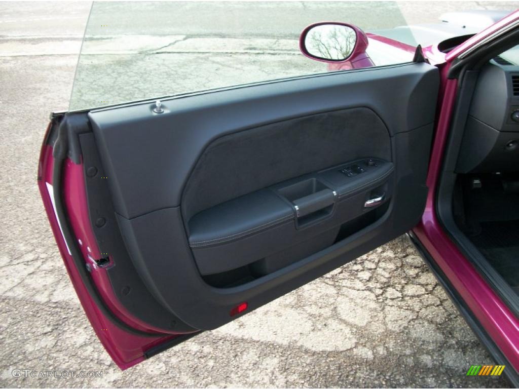 2010 Dodge Challenger SRT8 Furious Fuchsia Edition Pearl White Leather Door Panel Photo #48506490