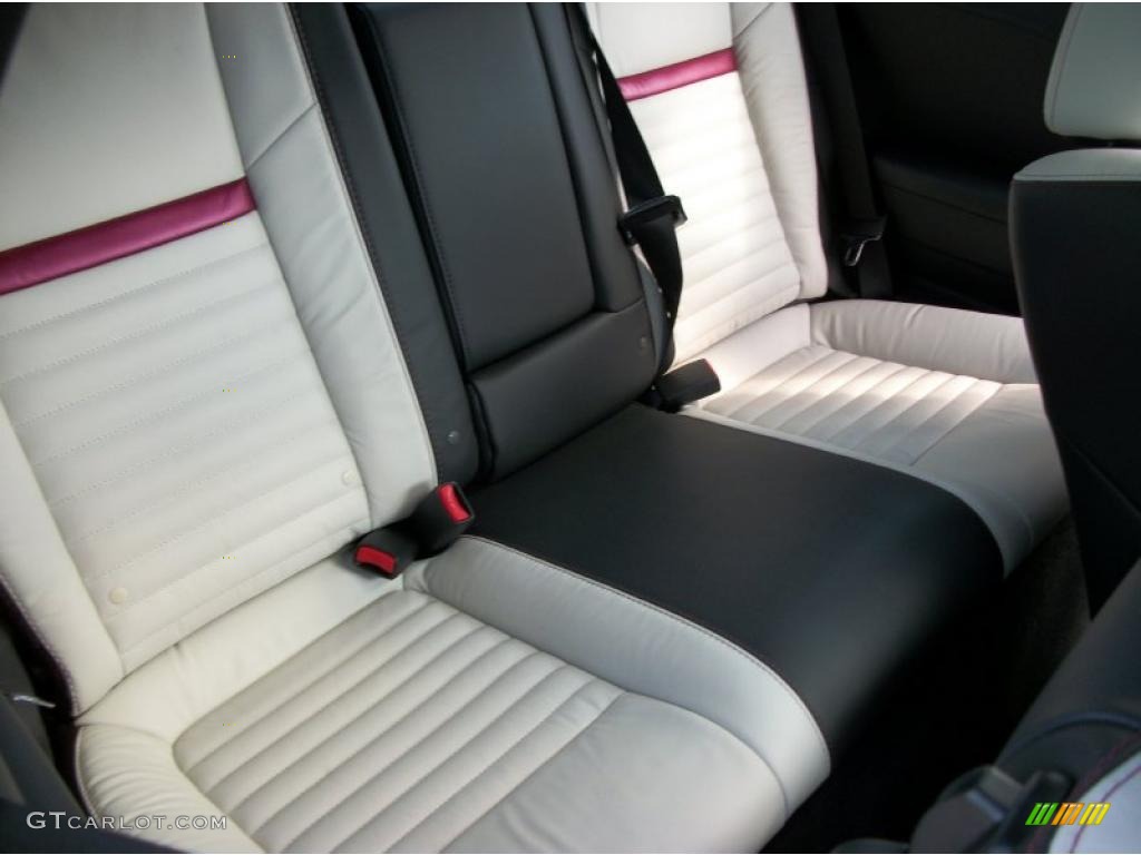 Pearl White Leather Interior 2010 Dodge Challenger SRT8 Furious Fuchsia Edition Photo #48506589
