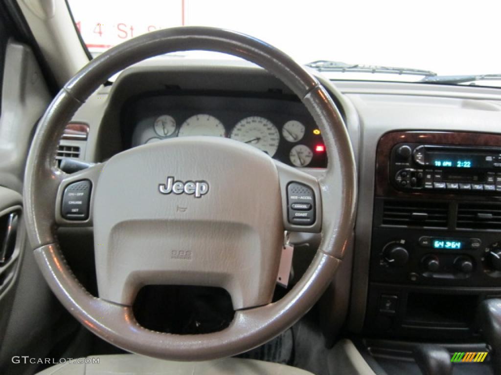 2003 Jeep Grand Cherokee Limited 4x4 Dark Slate Gray Steering Wheel Photo #48508386
