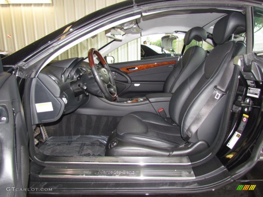Black Interior 2007 Mercedes-Benz SL 550 Roadster Photo #48508533