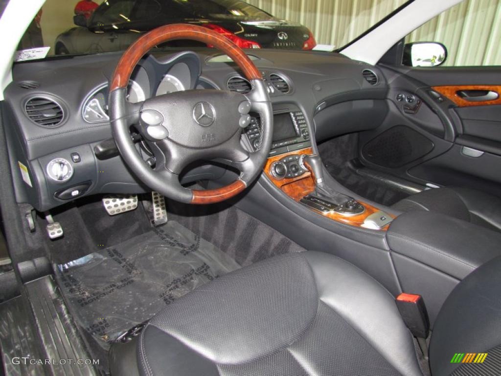 Black Interior 2007 Mercedes-Benz SL 550 Roadster Photo #48508560