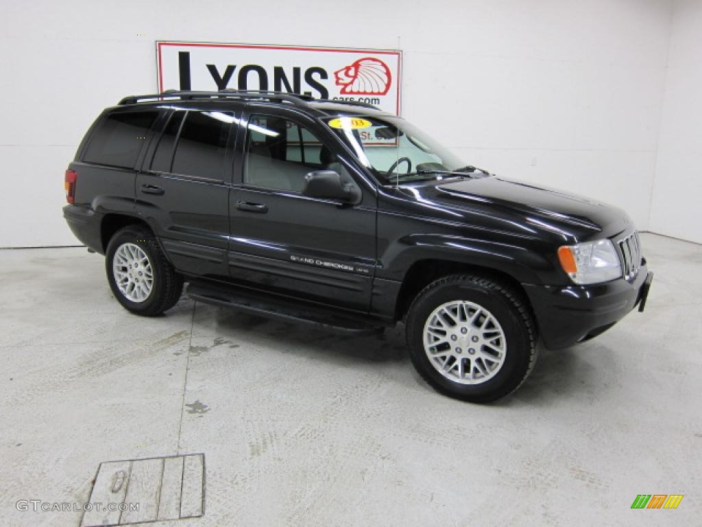 2003 Grand Cherokee Limited 4x4 - Brilliant Black / Dark Slate Gray photo #24