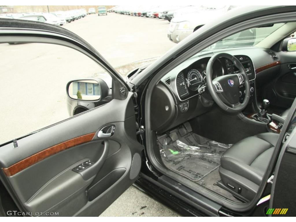 Black Interior 2010 Saab 9-3 2.0T Sport Sedan XWD Photo #48509566
