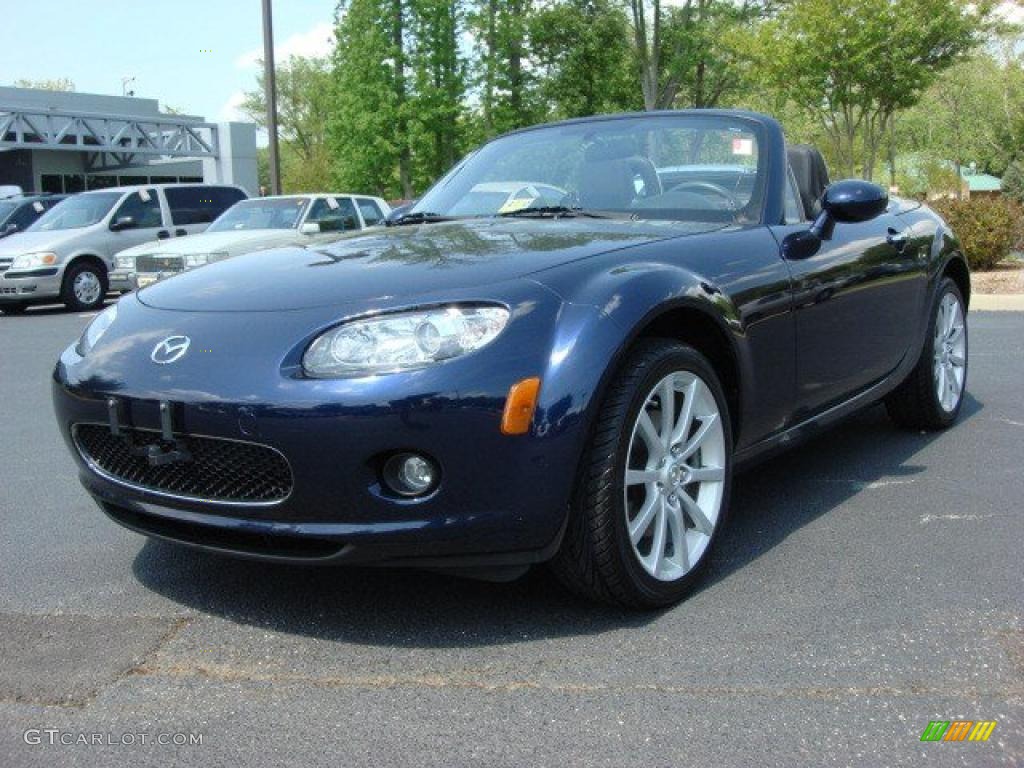 2008 MX-5 Miata Grand Touring Hardtop Roadster - Stormy Blue Mica / Black photo #1