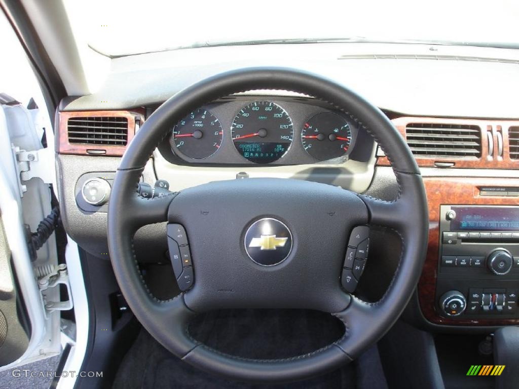 2011 Chevrolet Impala LTZ Ebony Steering Wheel Photo #48511834