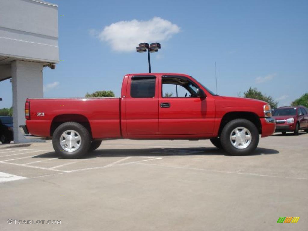 Fire Red 2005 GMC Sierra 1500 SLE Extended Cab 4x4 Exterior Photo #48512961