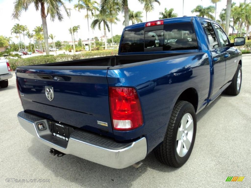 2009 Ram 1500 SLT Quad Cab - Deep Water Blue Pearl / Dark Slate/Medium Graystone photo #6