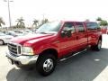 2003 Red Ford F350 Super Duty Lariat Crew Cab 4x4 Dually  photo #15