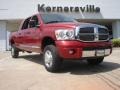 2007 Inferno Red Crystal Pearl Dodge Ram 1500 Laramie Mega Cab 4x4  photo #1