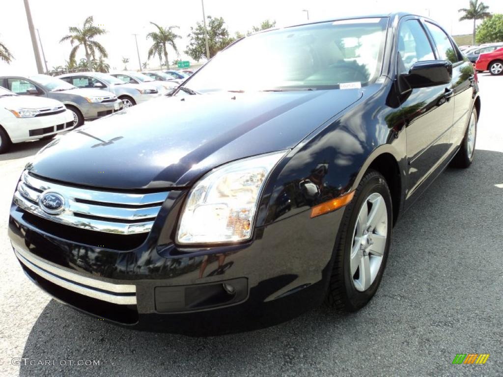 2008 Fusion SE V6 - Dark Blue Ink Metallic / Medium Light Stone photo #13