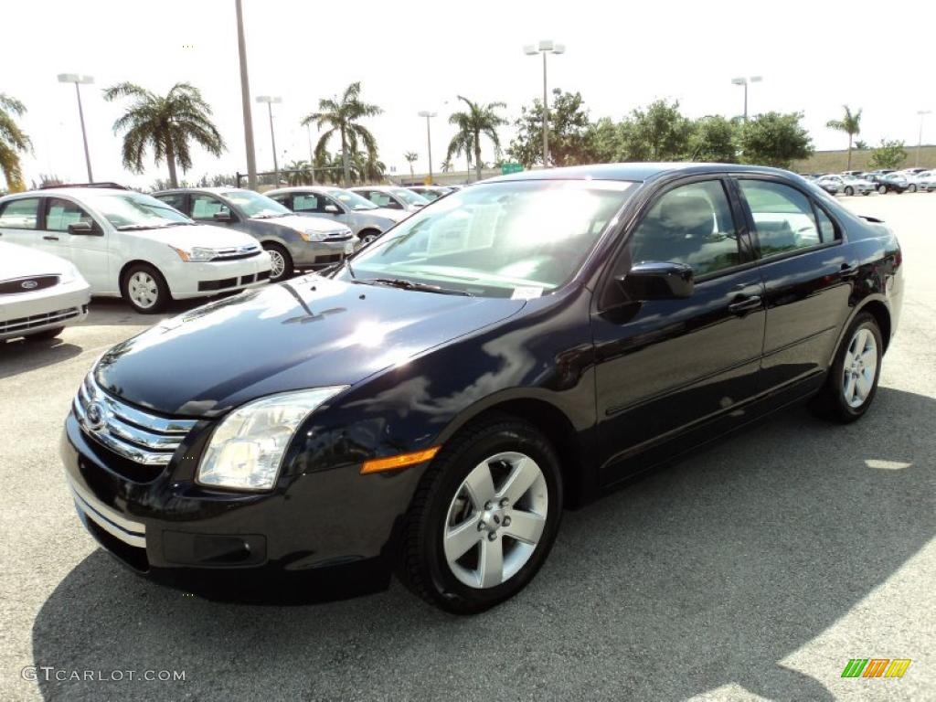 2008 Fusion SE V6 - Dark Blue Ink Metallic / Medium Light Stone photo #14