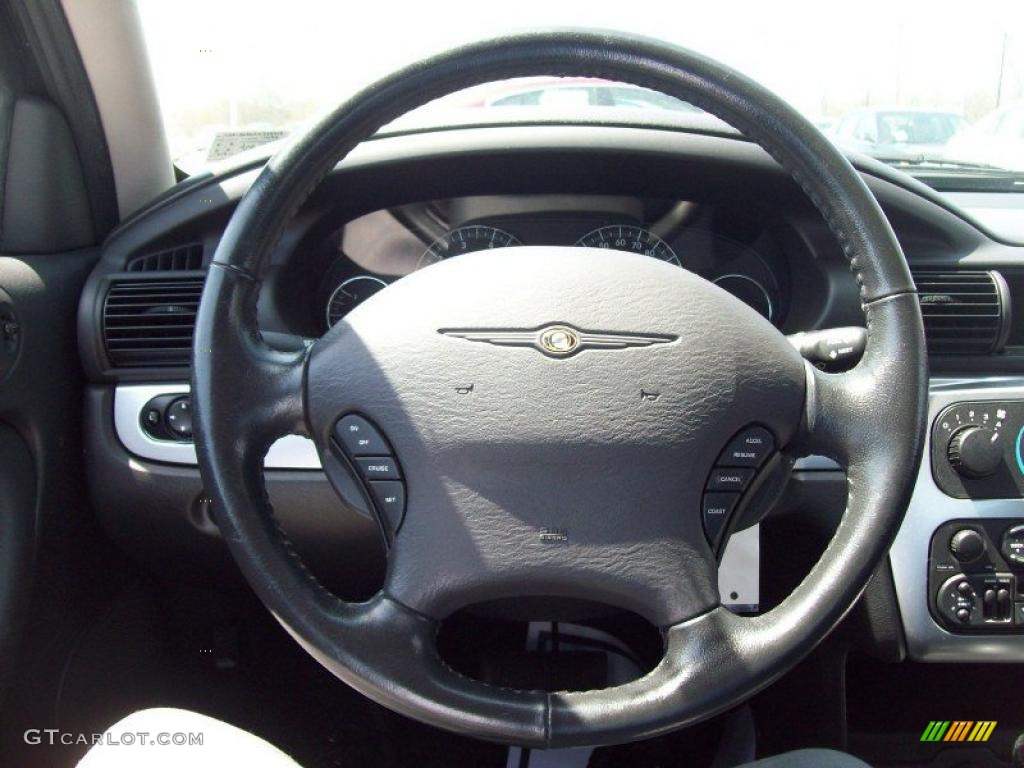2004 Chrysler Sebring Touring Sedan Dark Slate Gray Steering Wheel Photo #48516373