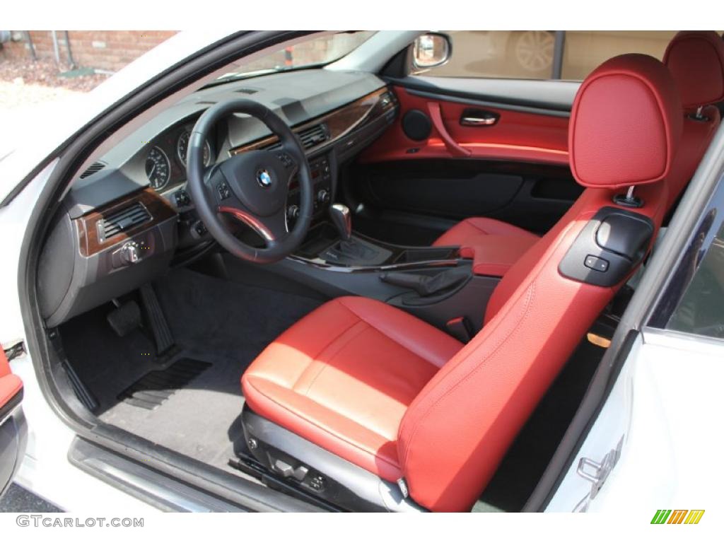 2011 3 Series 328i xDrive Coupe - Alpine White / Coral Red/Black Dakota Leather photo #11