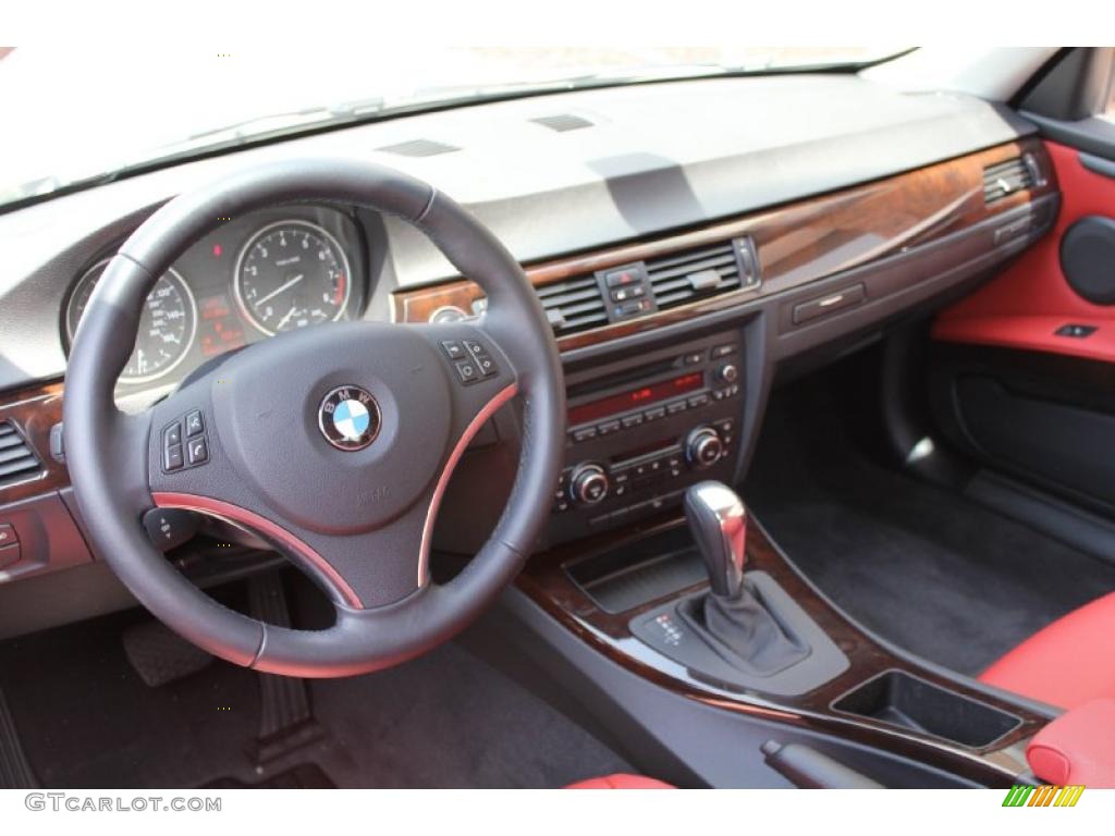 2011 BMW 3 Series 328i xDrive Coupe Coral Red/Black Dakota Leather Dashboard Photo #48516877
