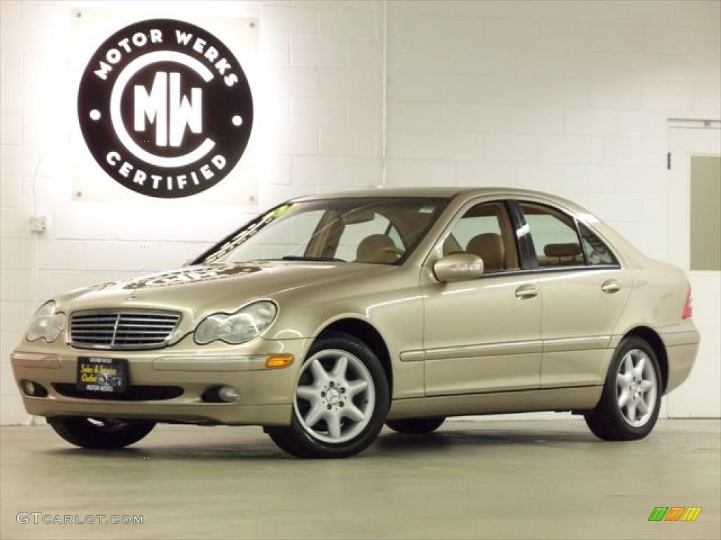 2004 C 240 4Matic Sedan - Desert Silver Metallic / Java photo #1