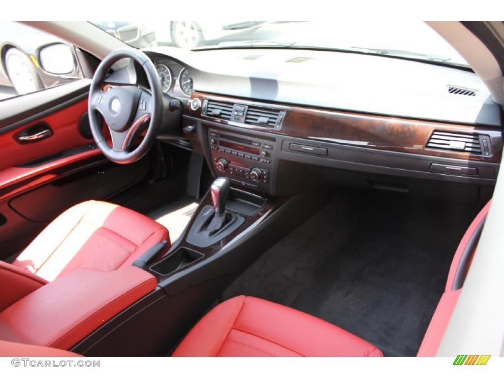 2011 BMW 3 Series 328i xDrive Coupe Coral Red/Black Dakota Leather Dashboard Photo #48516892