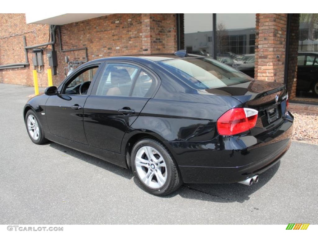 2008 3 Series 328xi Sedan - Jet Black / Terra Dakota Leather photo #4