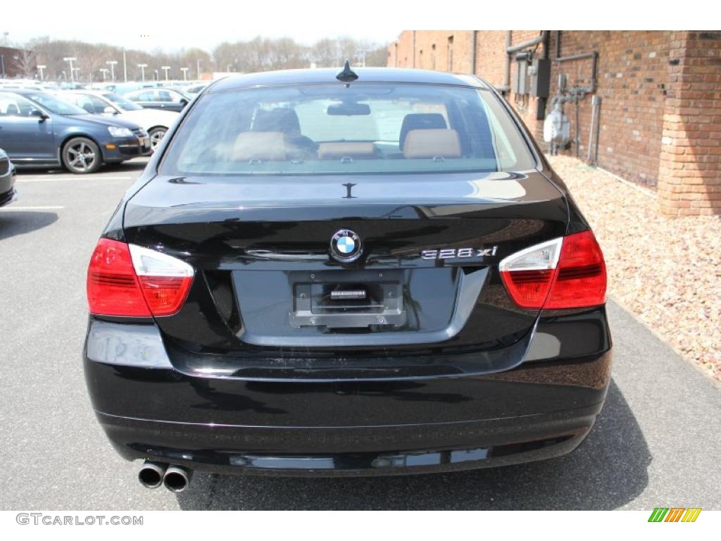 2008 3 Series 328xi Sedan - Jet Black / Terra Dakota Leather photo #5
