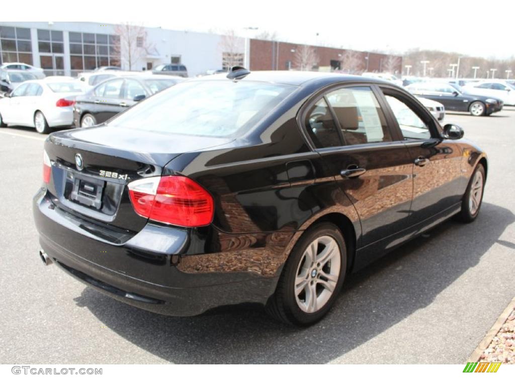 2008 3 Series 328xi Sedan - Jet Black / Terra Dakota Leather photo #6