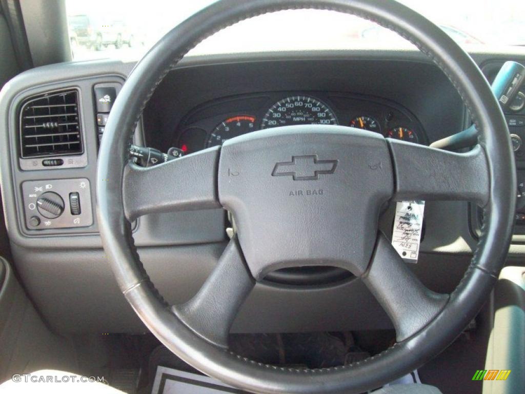 2005 Chevrolet Silverado 3500 LS Crew Cab 4x4 Dually Dark Charcoal Steering Wheel Photo #48517468