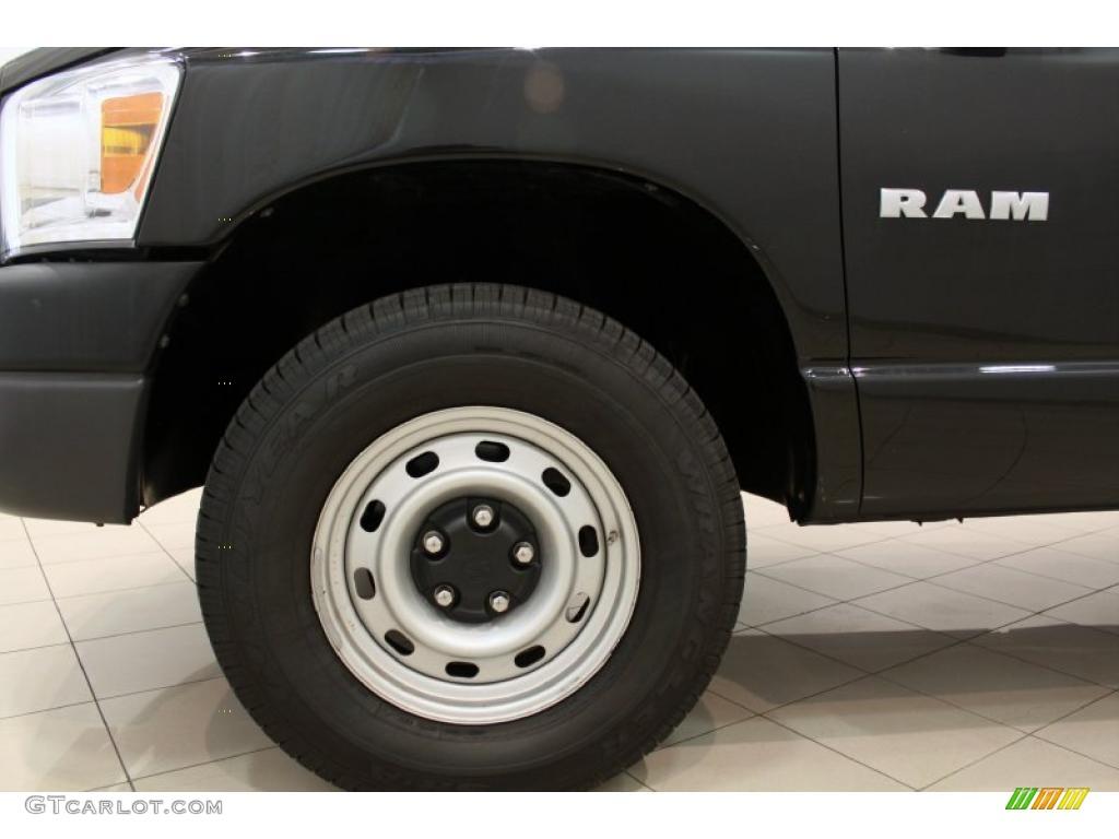 2008 Ram 1500 ST Regular Cab 4x4 - Brilliant Black Crystal Pearl / Medium Slate Gray photo #14